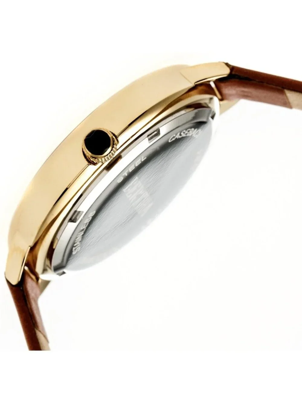 NWT Bertha Madison Gold Dial Camel Leather Ladies Watch